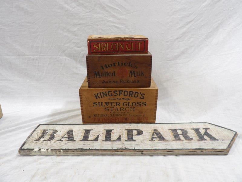 Country Store Advertising Boxes and Ballpark Sign (1 of 5)
