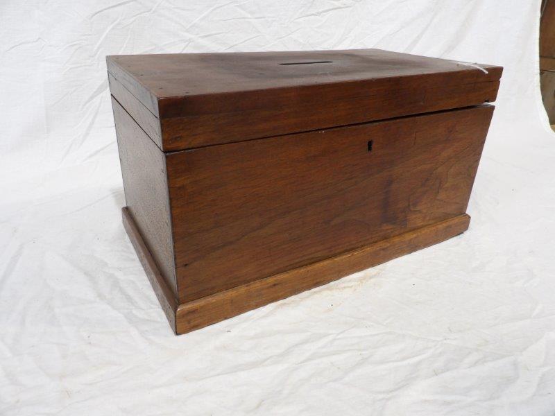 Early American Walnut ballot / ticket box (1 of 4)