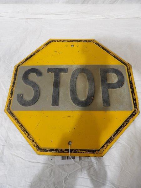 Metal embossed Stop sign (1 of 6)