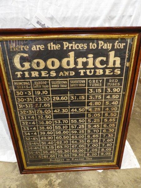 Rare 1920's Goodrich Tires and tubes point-of-sale pc. (1 of 5)