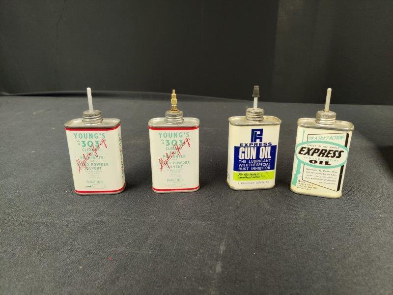 4 Parker Hale Oilers: All are different, All gun-related. 2 have Stephen Young's signature.