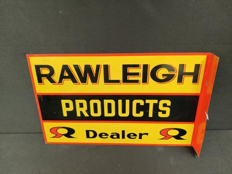 Rawleigh Dealer Flange Sign D.S.T.: maker Burdick. 20 x 13
