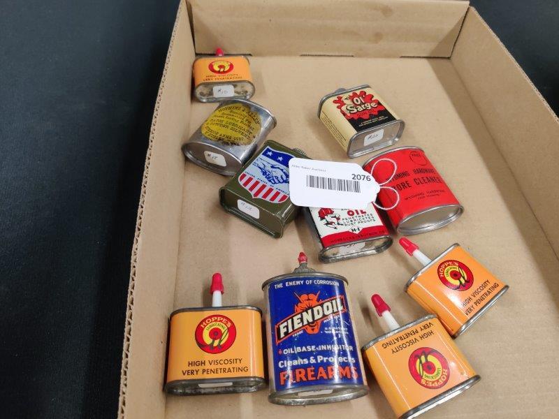 Lot of 10 Mini Oilers: Including Rare Fiendoil, and Firearms.