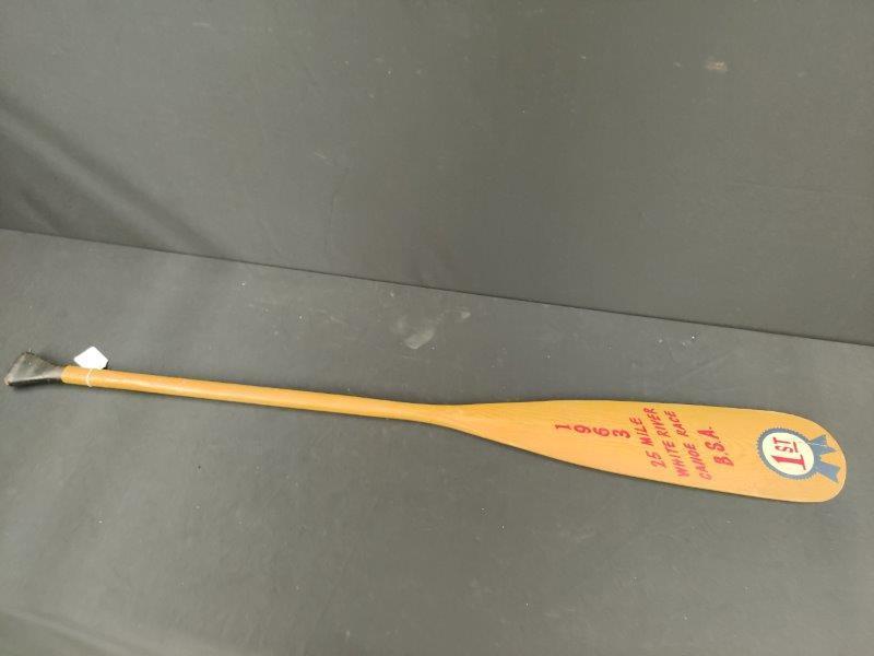 Boy Scouts Of America Paddle Trophy: B.S.A 25 mile white river canoe race 1st place trophy paddle 1963