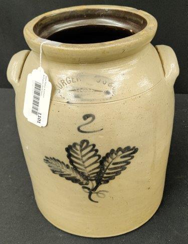 2 Gallon Burger Jar: Rochester NY, good condition