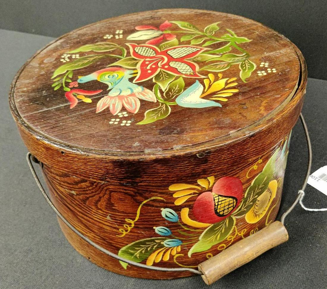 Painted Wooden Pantry Box: 12 x 6.5. Rare beauty.