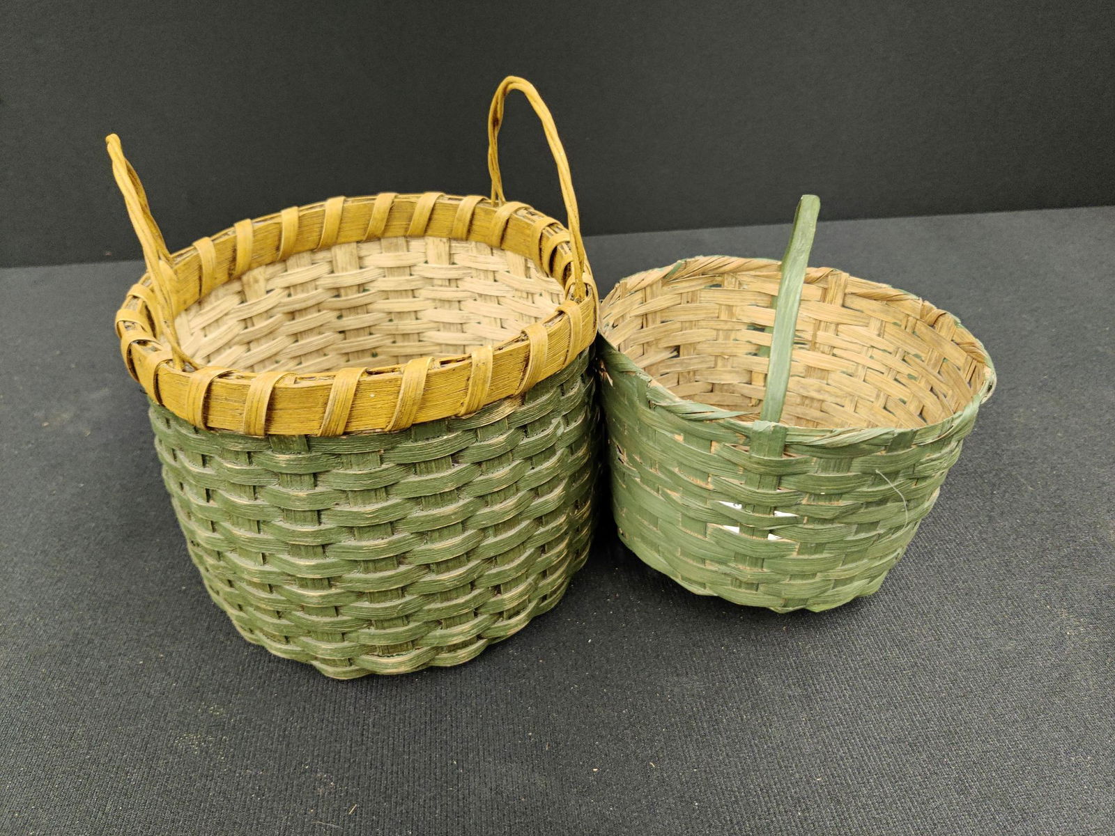 Two Small Hand Woven Baskets (1 of 3)