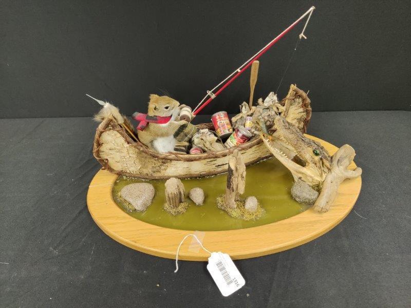 Fishing Squirrel and Gator Taxidermy (1 of 5)