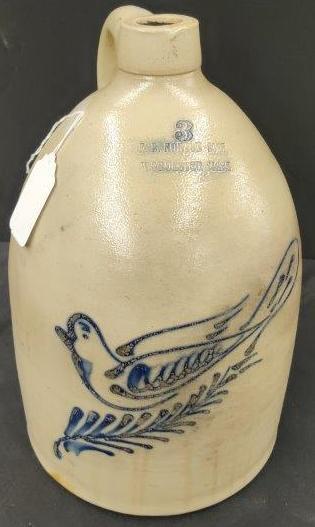 E.B. Norton & Sons Bird Decorated Crock Jug (1 of 7)