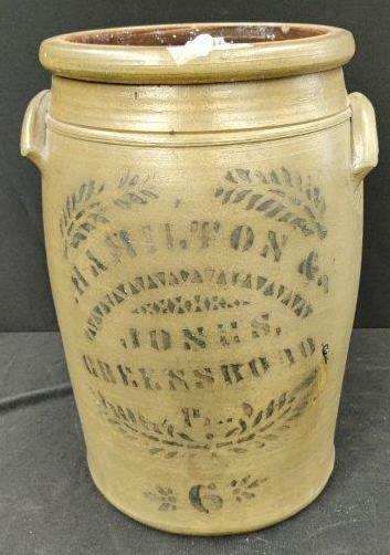 Hamilton & Jones Decorated Jar: 6 gallon, Great rare find.
