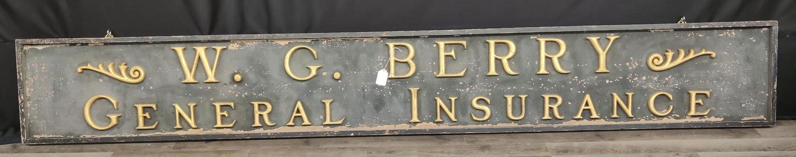W.G. Berry Insurance wooden smaltz Sign (1 of 6)
