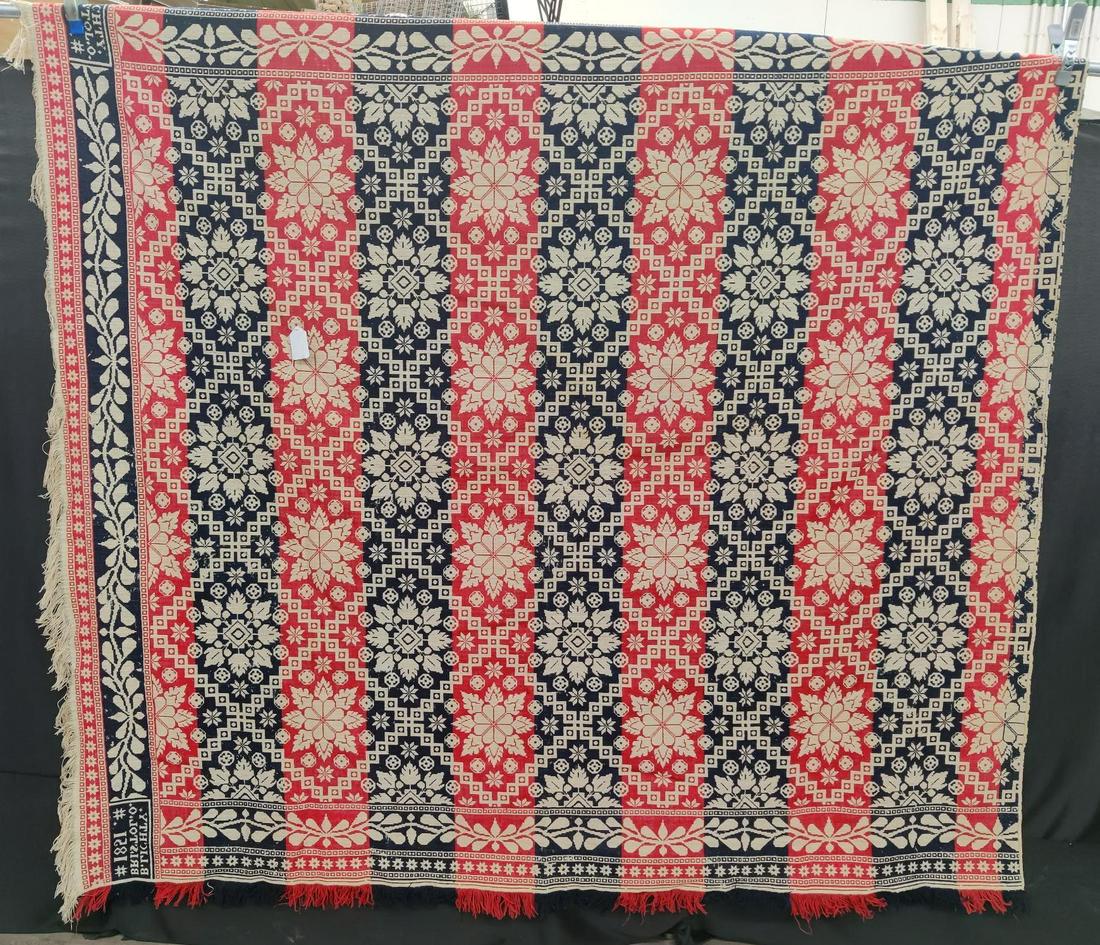 1851 B. Lichty Bristol Ohio Coverlet (1 of 4)