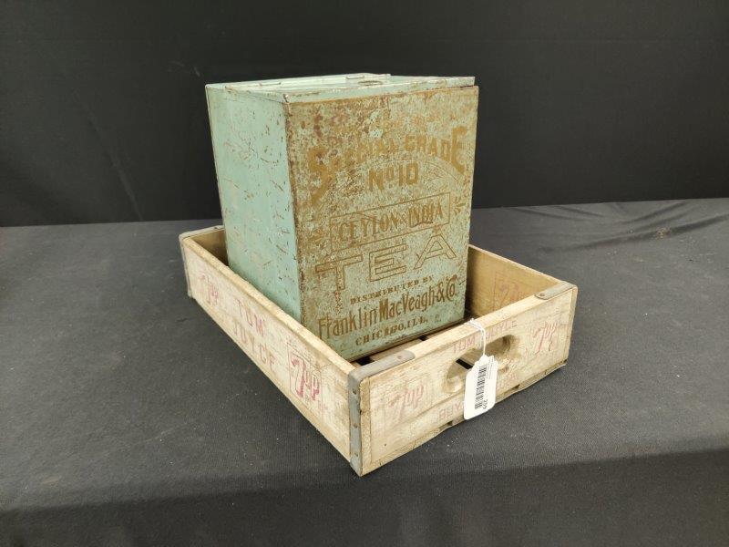 7Up crate and tin Tea box (1 of 4)
