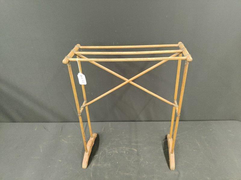 Primitive folding floor model drying rack (1 of 5)