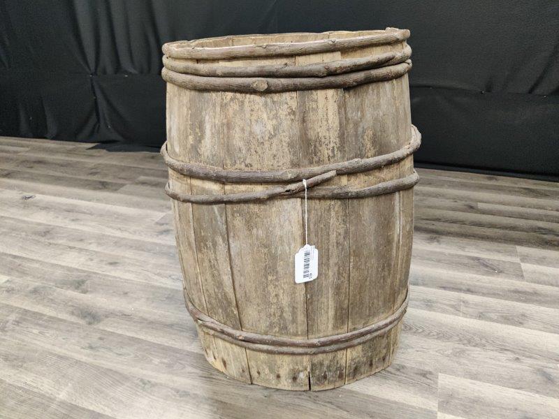 Primitive Barrel: 26 1/2 inches tall.