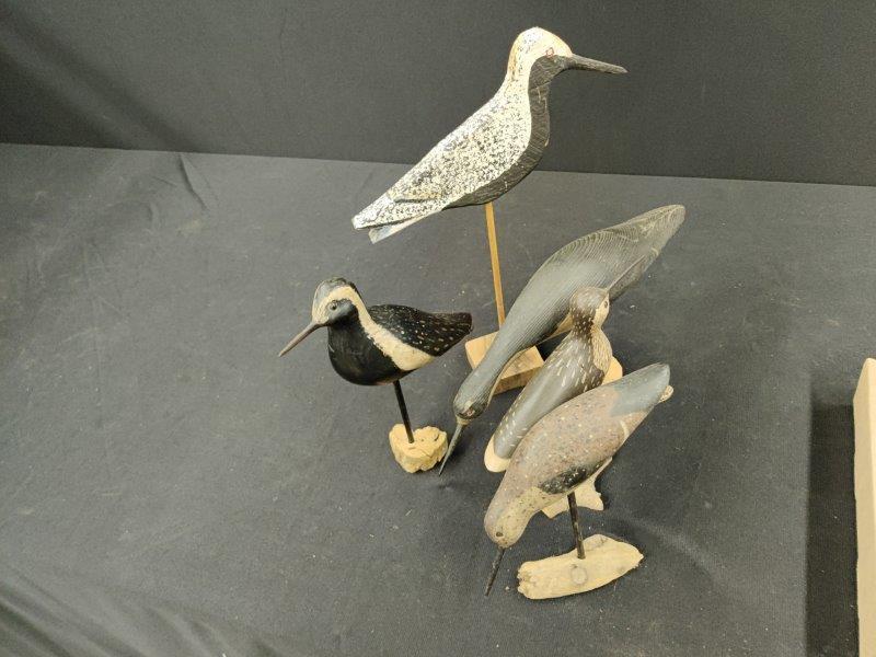 Lot of 5 shorebird decoys (1 of 3)