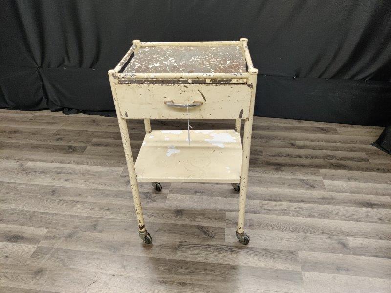Industrial all metal painted stand with drawer (1 of 3)