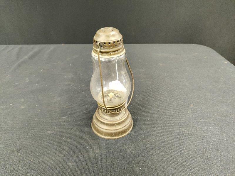 Rare small brass skaters Lantern (1 of 5)
