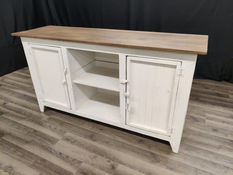 Farmhouse style Pine 2 tone TV stand (1 of 4)