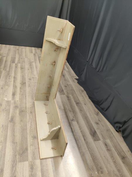 Primitive corner shelf with hooks (1 of 3)
