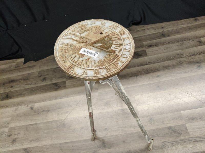 Cast iron Sun dial on metal stand (1 of 3)