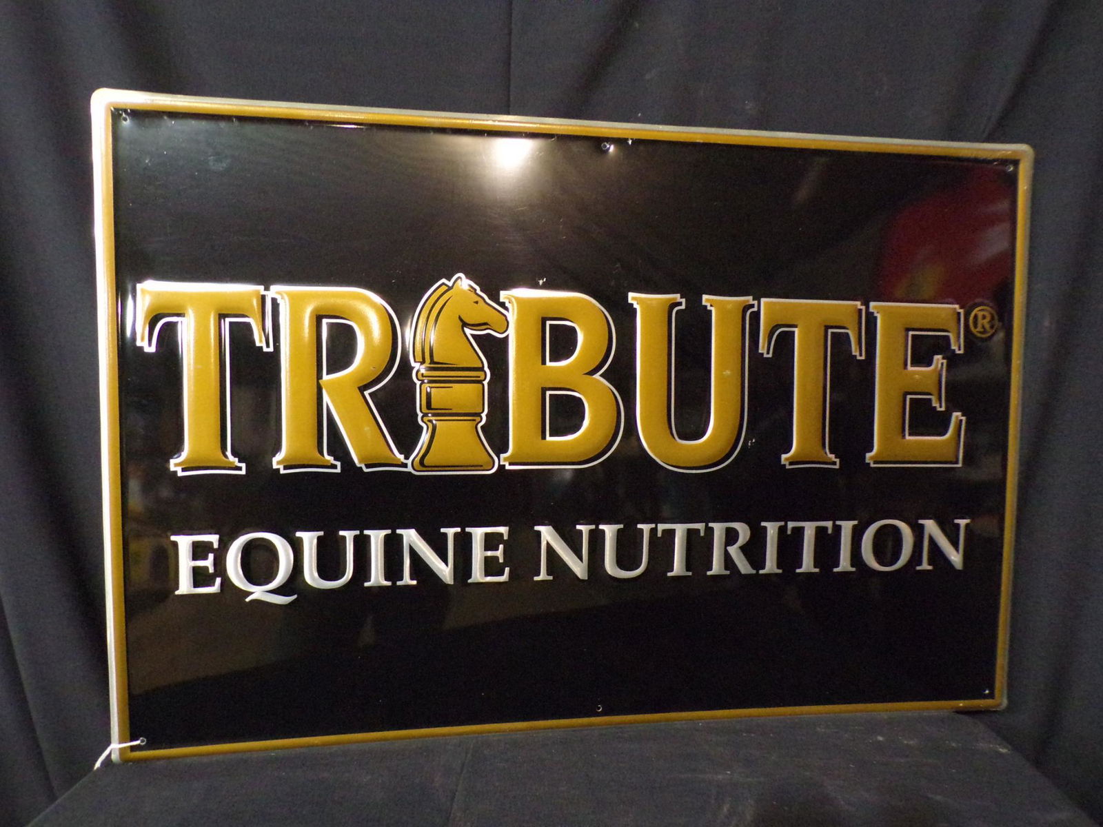 SS TIN EMBOSSED TRIBUTE EQUINE NUTRITION SIGN (1 of 5)