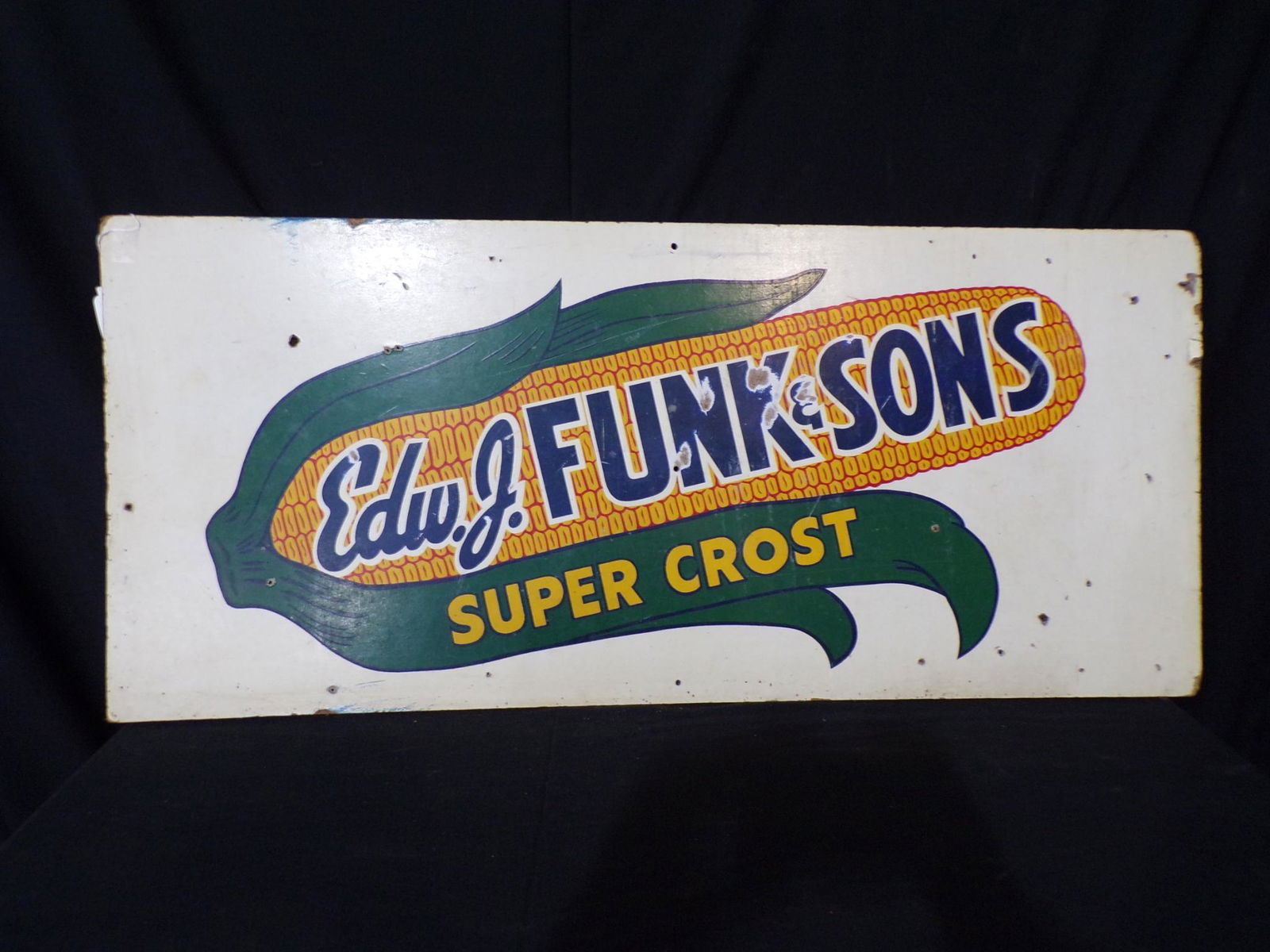 Edw. J. Funk & Sons Masonite sign (1 of 6)