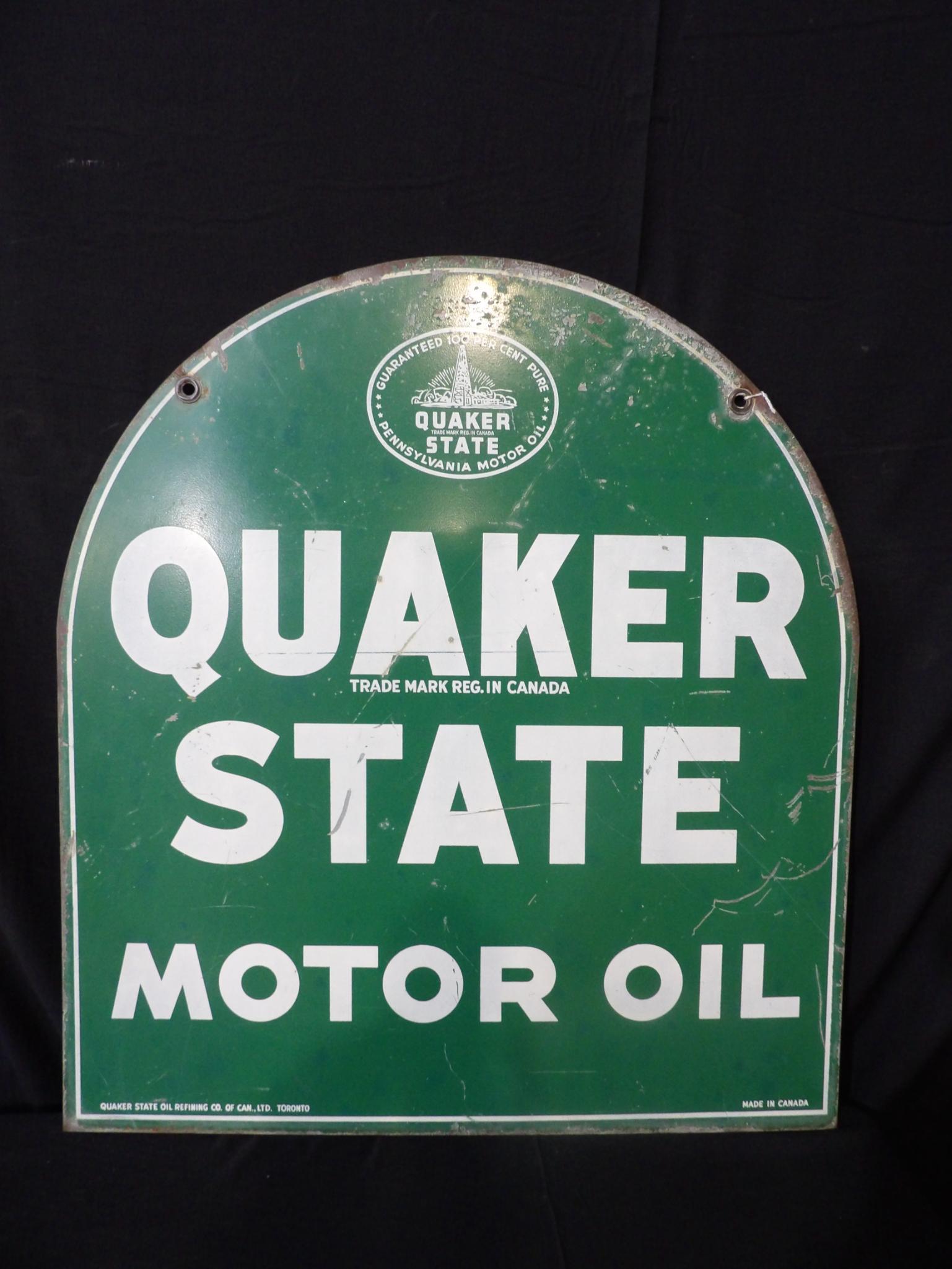 DS METAL QUAKER STATE MOTOR OIL SIGN (1 of 12)