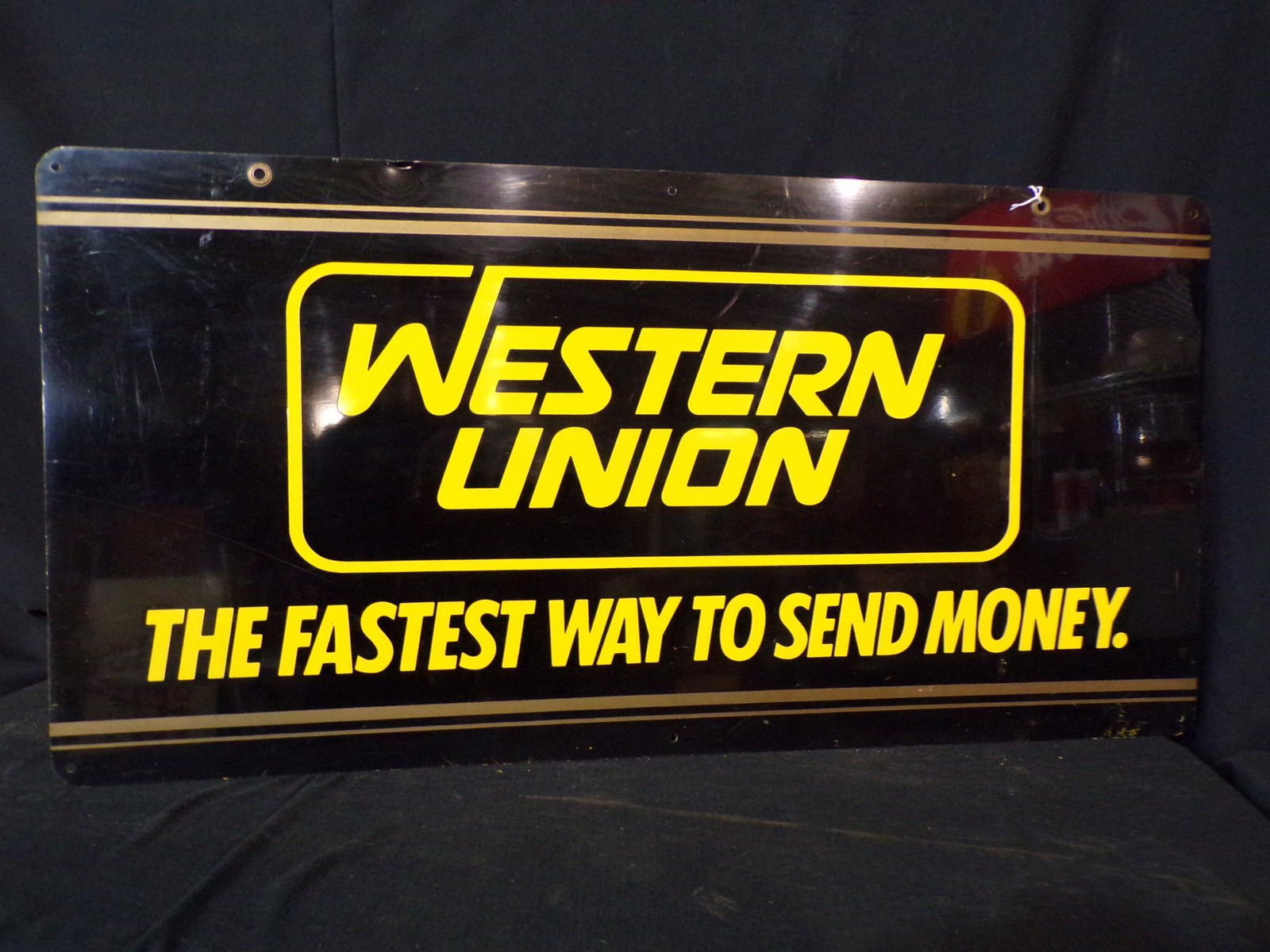 Double Sided Tin Western Union Sign (1 of 4)