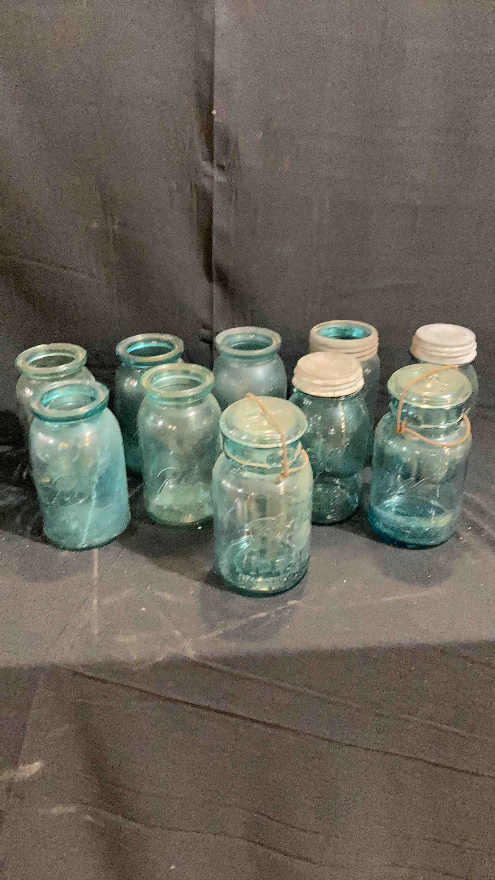 Lot of 10 Blue Ball Jars (1 of 5)