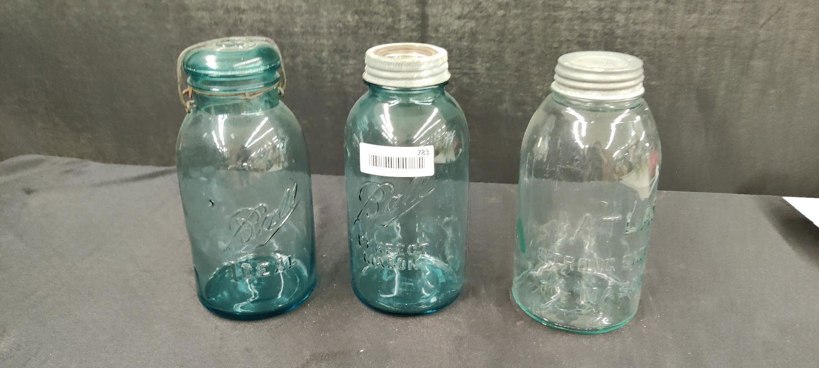 Lot of 3 - 1 1/2 Quart Jars 2- Ball / 1- Atlas (1 of 7)