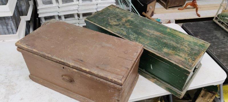 Lot of 2 Primitive Tool Chests (1 of 5)