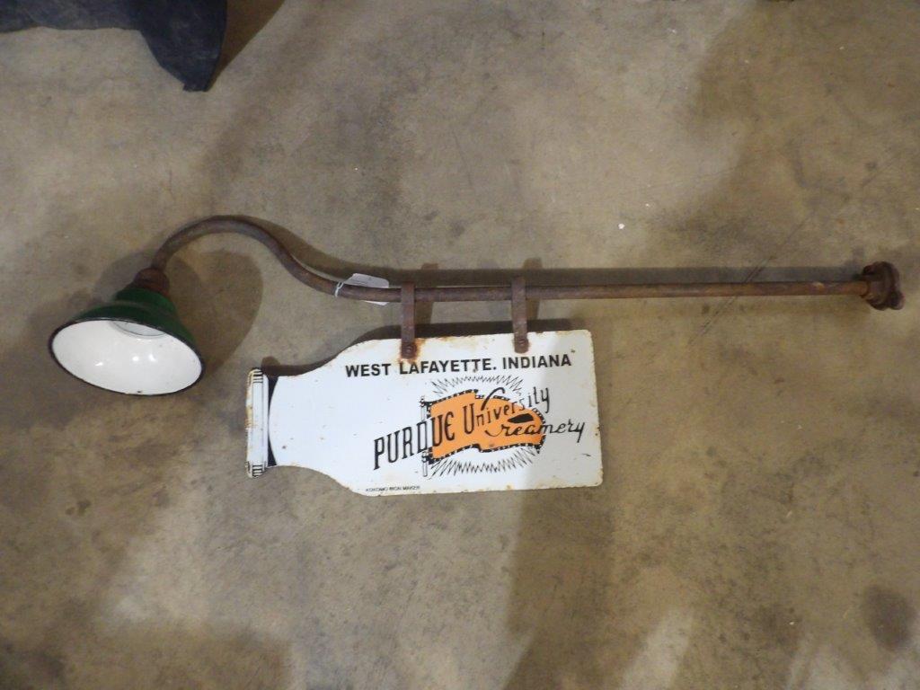 DSP Purdue University Creamery sign w/ light bracket (1 of 11)