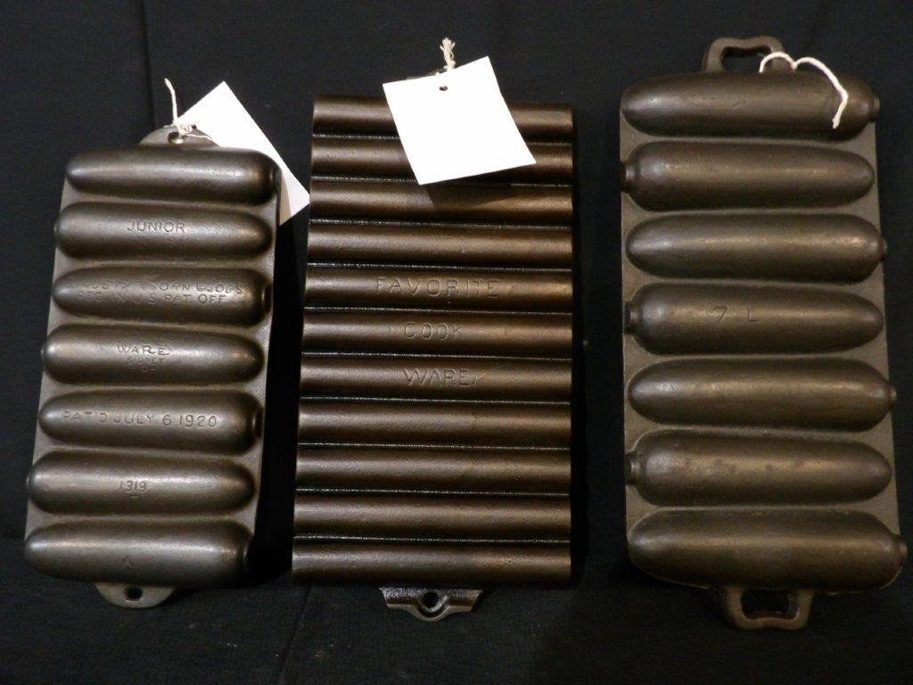 2 cast iron cornbread and 1 breadstick molds (1 of 5)