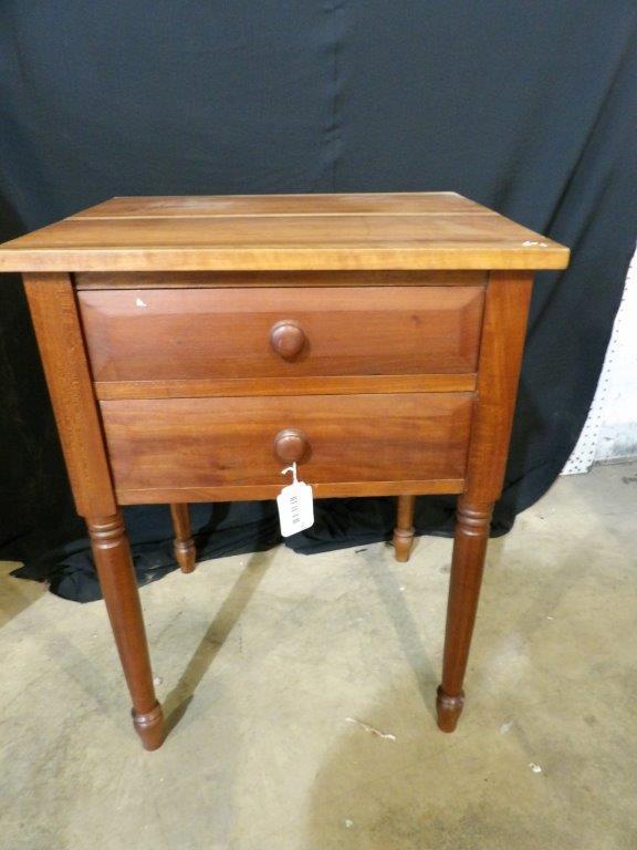 Early American cherry two drawer stand (1 of 7)