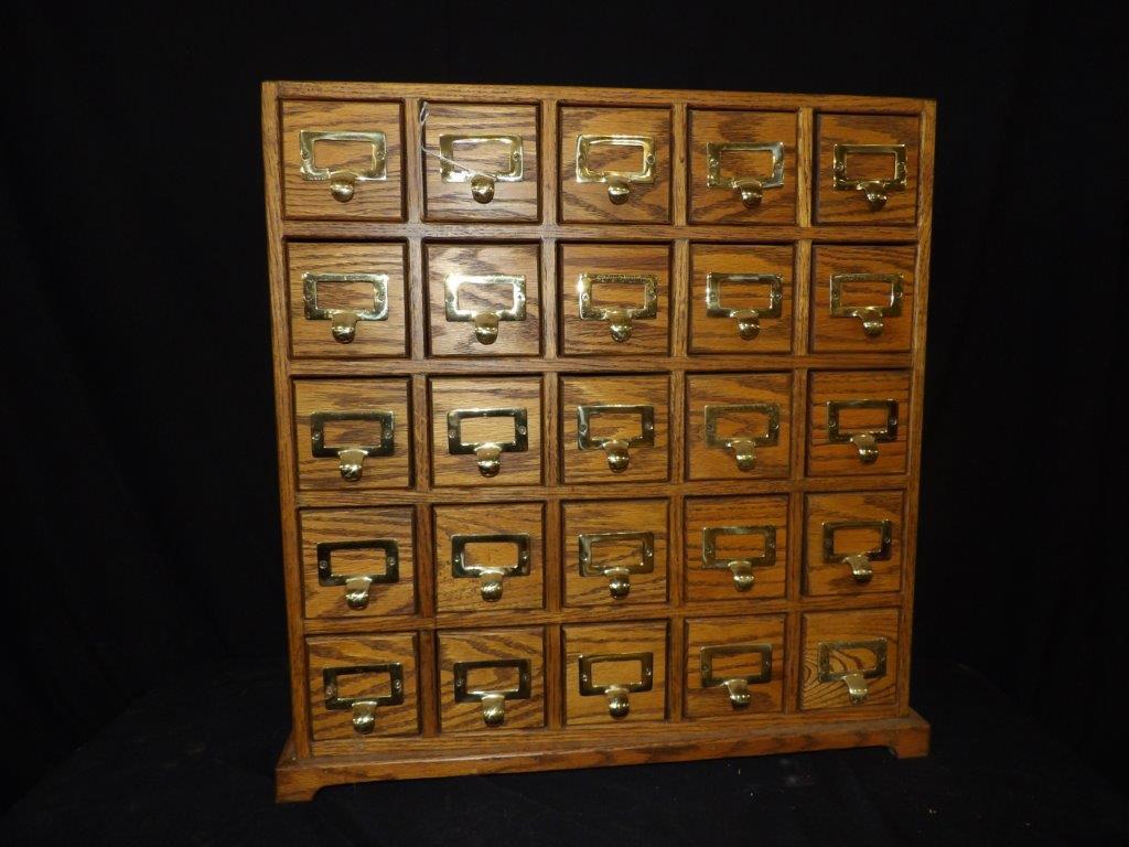 25 drawer Oak cabinet (1 of 6)
