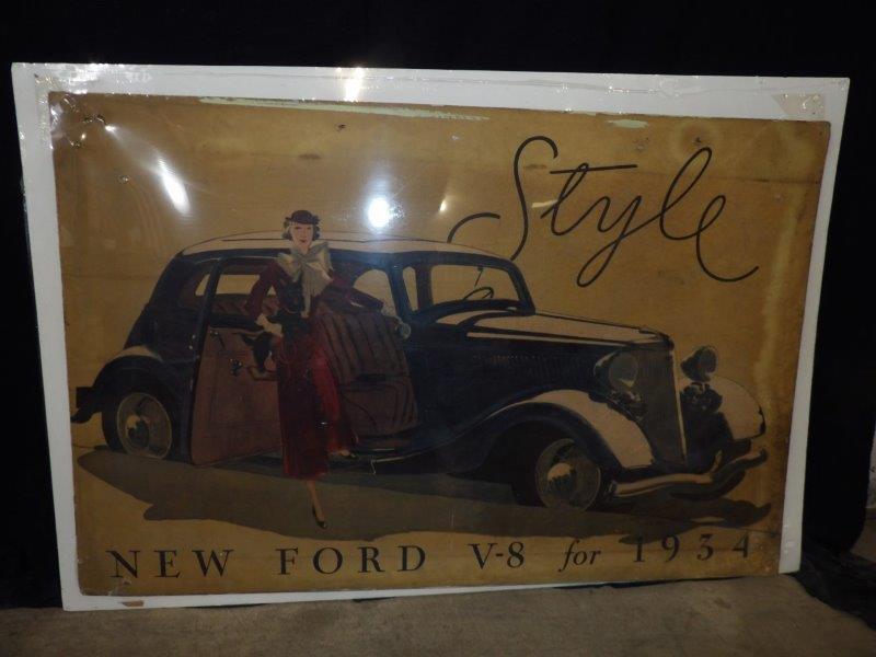New Ford V8 for 1934 cardboard poster (1 of 9)