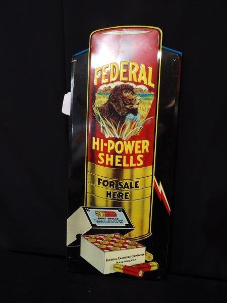 SST Federal Hi-Power shot shells die-cut sign (1 of 3)