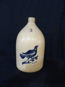 White & Wood 2 gal stoneware bird jug