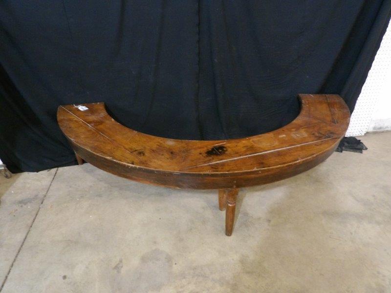 Great large Half-Moon shaped bench (1 of 4)