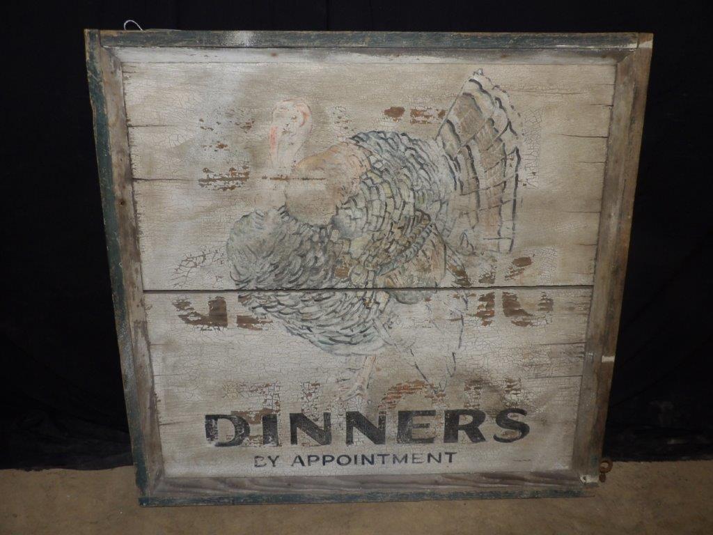 Outstanding "Dinners By Appointment" wooden sign (1 of 8)