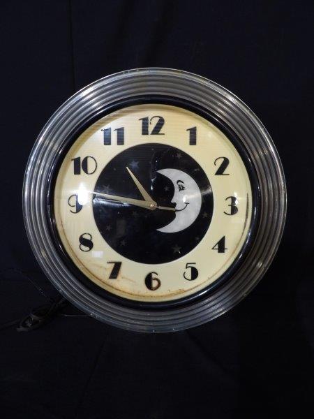 1960 Hyman Products Art Deco Moon wall clock (1 of 4)