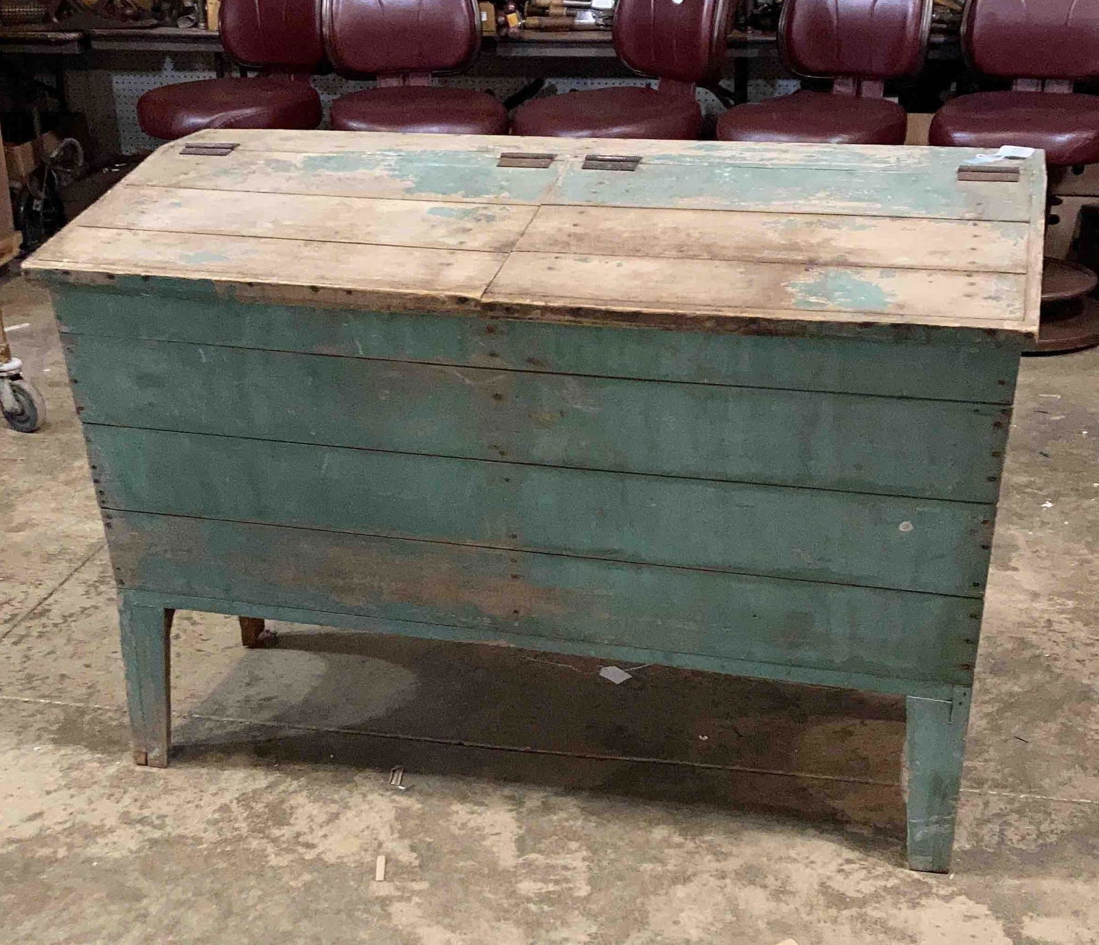 Awesome Green Painted Flour Bin (1 of 5)