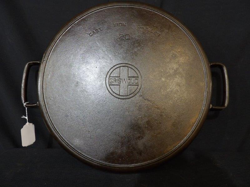 Large Griswold No.20 cast-iron skillet (1 of 6)