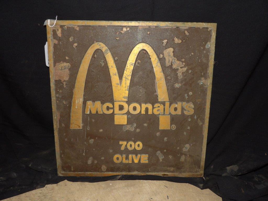 Heavy brass McDonald's sign (1 of 3)