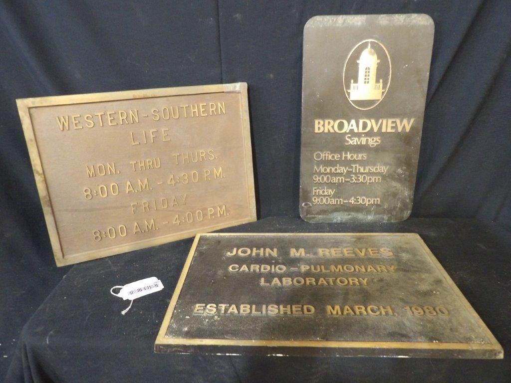 3 heavy brass signs (1 of 7)