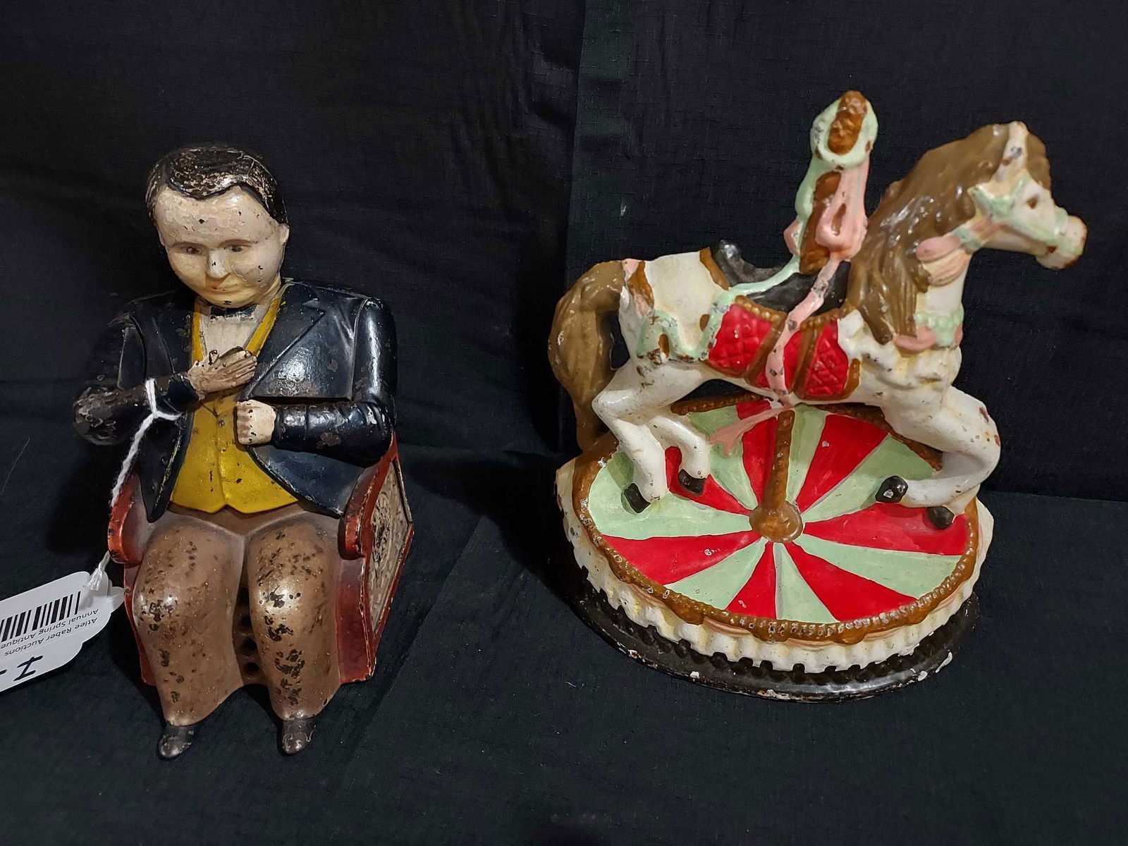 Banker mechanical Bank & carousel horse door stop (1 of 3)