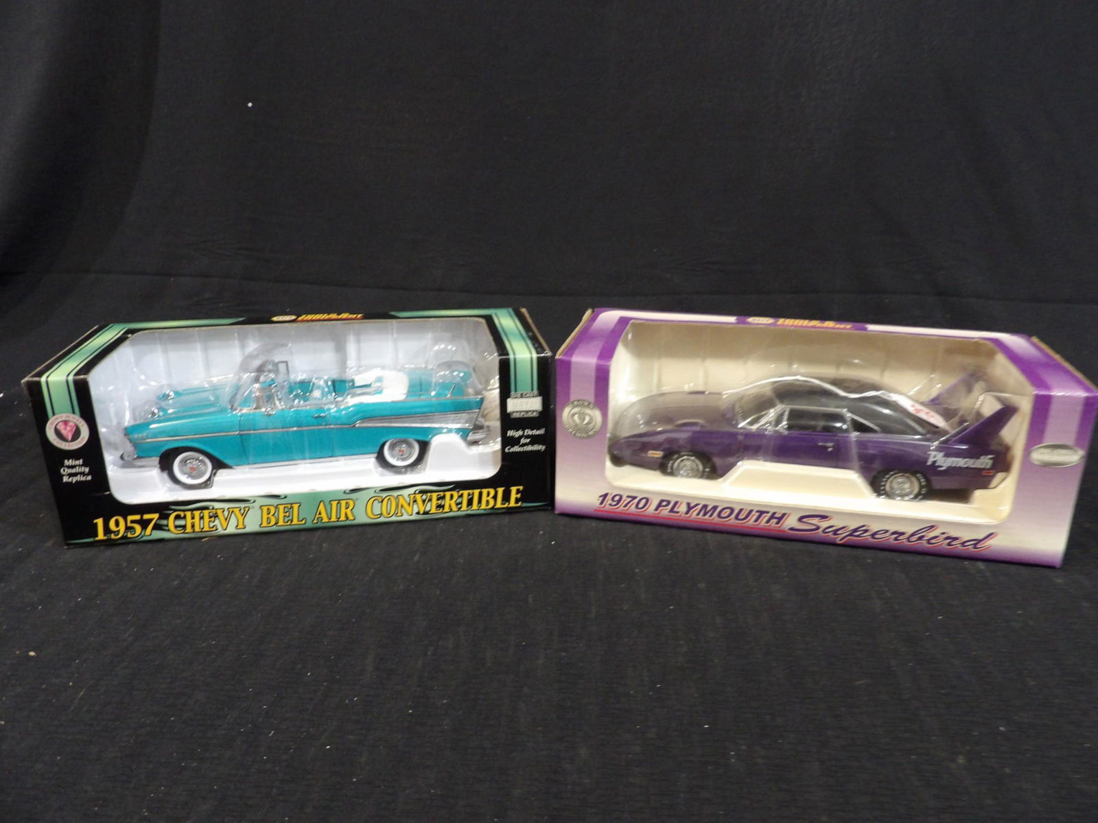 CROWN PREMIUM NAPA ADVERTISING 1970 PLYMOUTH SUPERBIRD & 1957 CHEVY BEL AIR CONVERTIBLE (1 of 5)