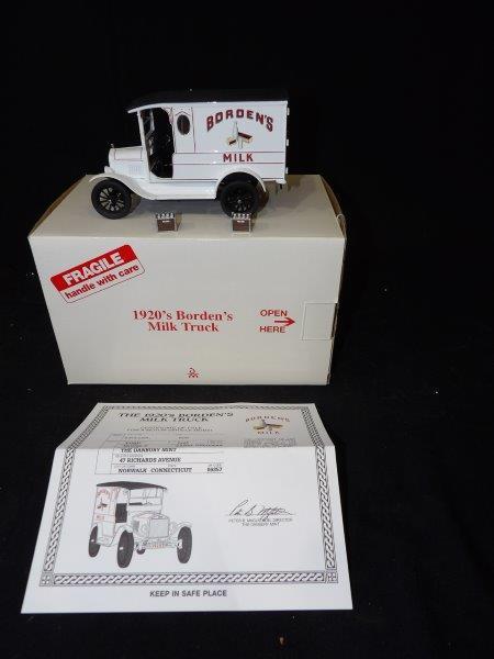 Danbury Mint 1925 Ford Model T Borden's Milk Panel Delivery Truck w/ Certificate of Auth. (1 of 4)