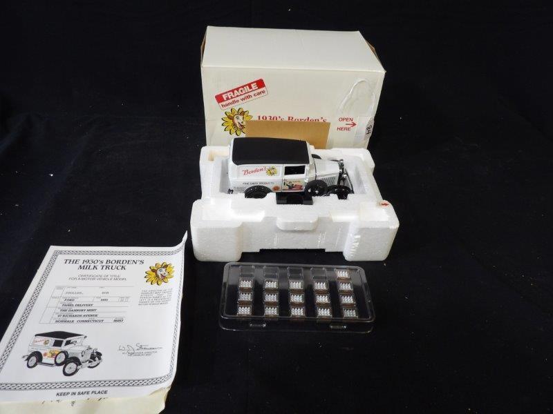 Danbury Mint 1931 Ford Panel Delivery Borden's Dairy Delivery Truck w/ Certificate of Auth. (1 of 5)